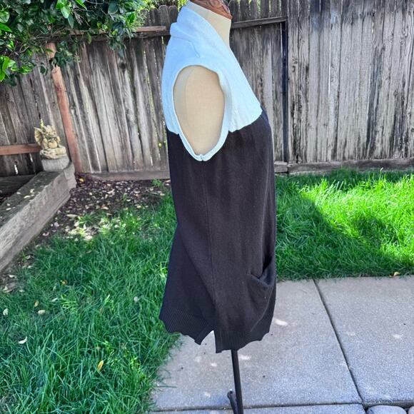 Karen Scott Black & White Duster Cardigan Women's Size Small - Picture 4 of 7